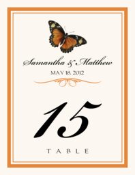 Butterfly Wishes Table Numbers