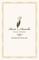 Calla Lily Divider Wedding Programs