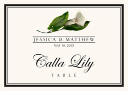 Assorted Flowers and Monogram Table Names