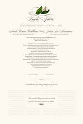 Calla Lily Swirl 01  Wedding Certificates