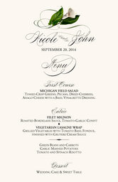 Calla Lily Swirl 01 Wedding Menus