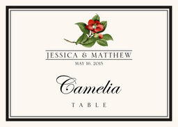 Assorted Flowers and Monogram Table Names