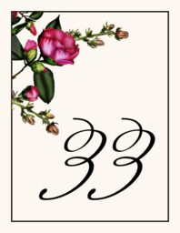 Camellia Table Numbers