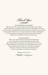 Typo Upright Monogram Full Catholic Mass (12 Pages)  Wedding Programs