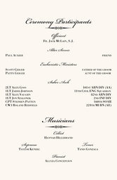 Typo Upright Monogram Full Catholic Mass (12 Pages)  Wedding Programs