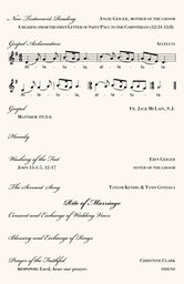 Typo Upright Monogram Full Catholic Mass (12 Pages)  Wedding Programs