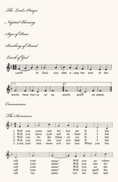 Typo Upright Monogram Full Catholic Mass (12 Pages)  Wedding Programs