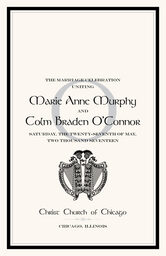 Harp and Thistle Wedding Programs