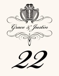 Harp and Thistle Flourish Table Numbers