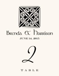 Celtic Knot Assortment Table Numbers