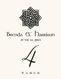 Celtic Knot Assortment Table Numbers