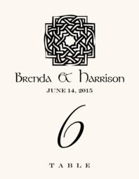 Celtic Knot Assortment Table Numbers