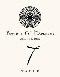Celtic Knot Assortment Table Numbers