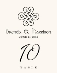 Celtic Knot Assortment Table Numbers