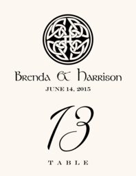 Celtic Knot Assortment  Table Numbers