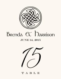 Celtic Knot Assortment  Table Numbers