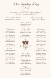 Celtic Leaf and Watermark Wedding Programs