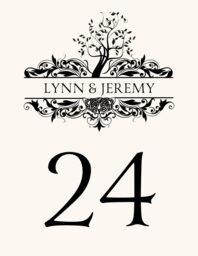 Celtic Tree of Life Monogram Table Numbers