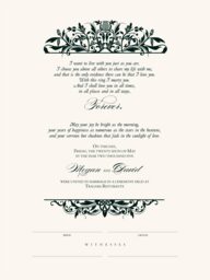 Scott's Garden  Wedding Certificates