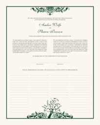 Tree of Life-Top and Bottom Wedding Certificates