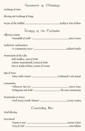 Chevalier Wedding Programs