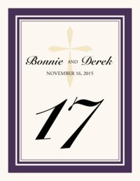 Christian Cross 02 Table Numbers