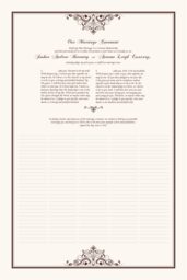 Oki Sun Marriage Covenant Wedding Certificates