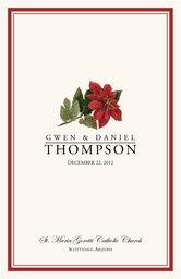 Poinsettia Wedding Programs