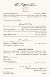 Poinsettia Wedding Programs