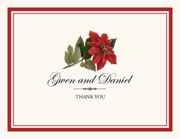 Poinsettia Thank You Notes