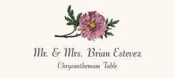 Chrysanthemum Place Cards