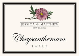 Assorted Flowers and Monogram Table Names