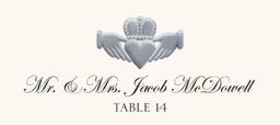 Gold or Silver Claddagh Place Cards