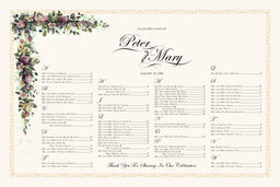 Colorful Garden Seating Charts