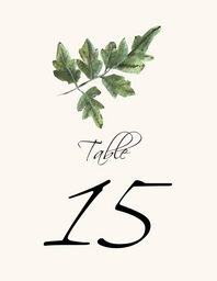 Colorful Leaves Assortment 02  Table Numbers