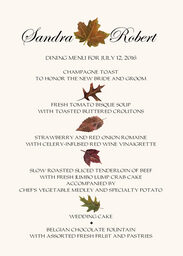 Colorful Leaves Assortment  Wedding Menus