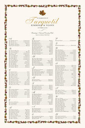 Colorful Leaves Border Seating Charts