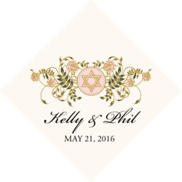 Colorful Shield of David Favor Tags