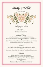 Colorful Shield of David Wedding Menus