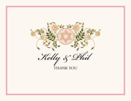 Colorful Shield of David Thank You Notes