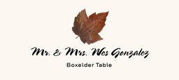 Boxelder Colorful Leaf Place Cards