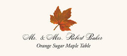 Orange Sugar Maple Colorful Leaf Place Cards