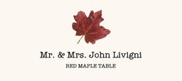 Red Maple Colorful Leaf Place Cards