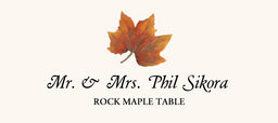 Rock Maple Colorful Leaf Place Cards