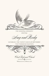 Constitution Flourish Birds  Wedding Programs