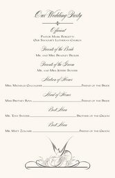 Constitution Flourish Birds  Wedding Programs
