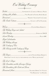 Constitution Flourish Birds  Wedding Programs