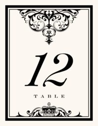 Crowned Table Numbers
