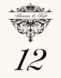 Crowned Table Numbers