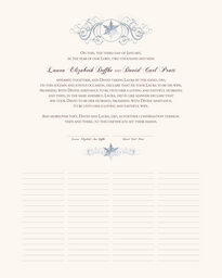 Curly Sue Snowflake  Wedding Certificates
